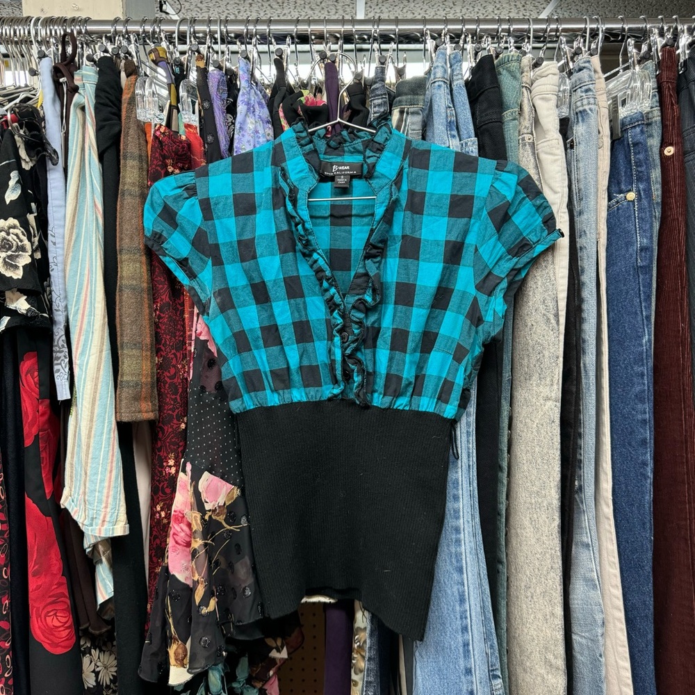 BYER California Plaid Top